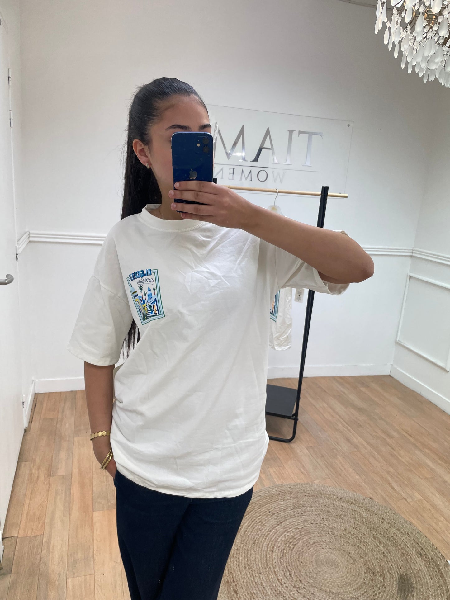 T-shirt Algérie Bleu