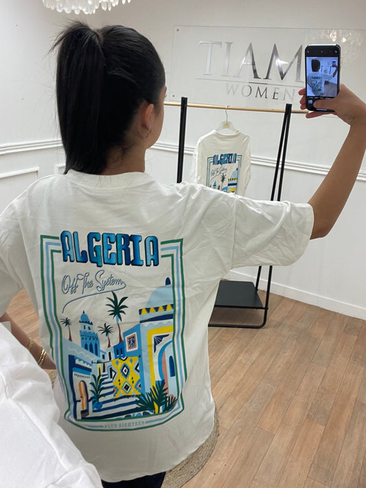 T-shirt Algérie Bleu