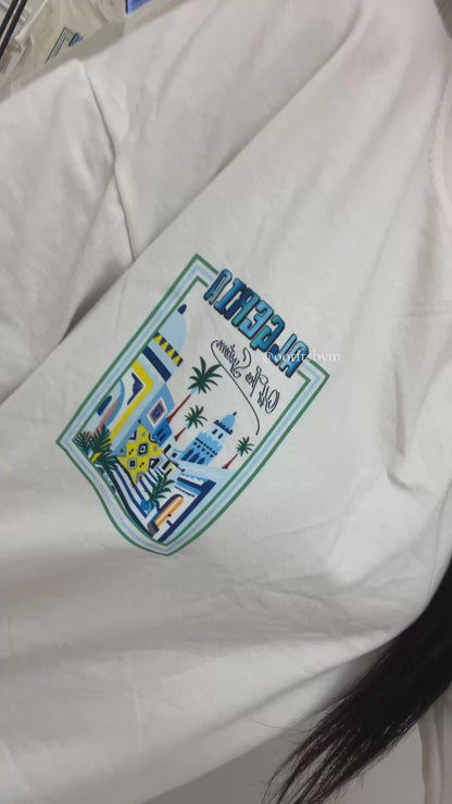 T-shirt Algérie Bleu